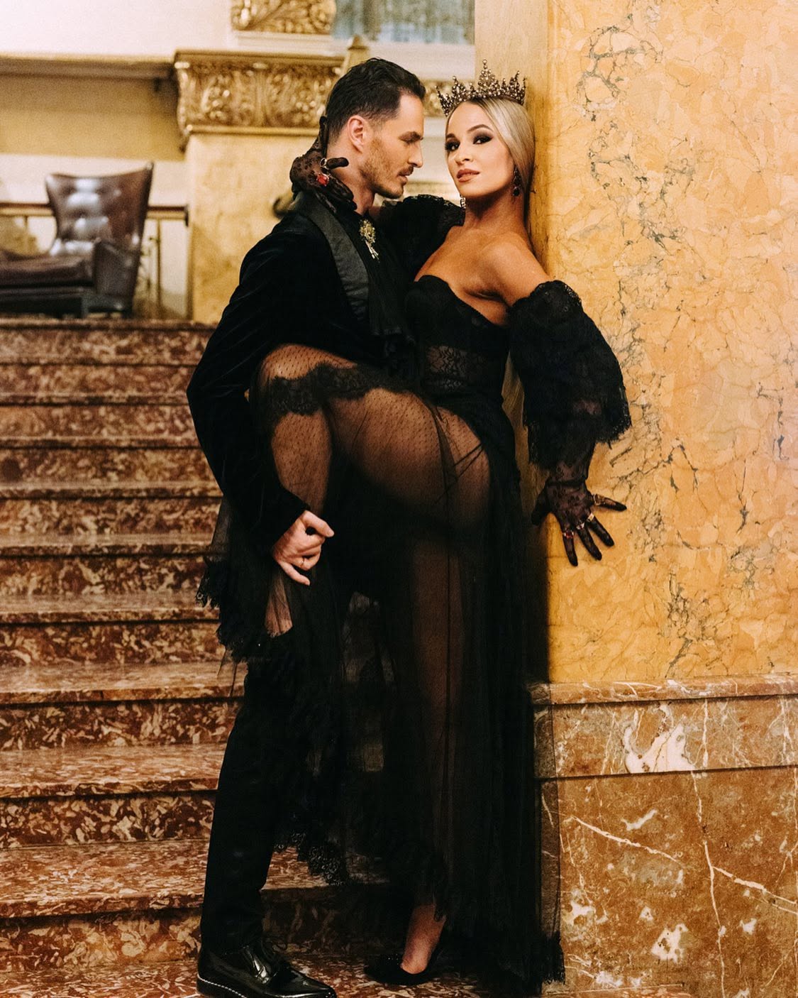 Petrosyan couture lace gown — editorial